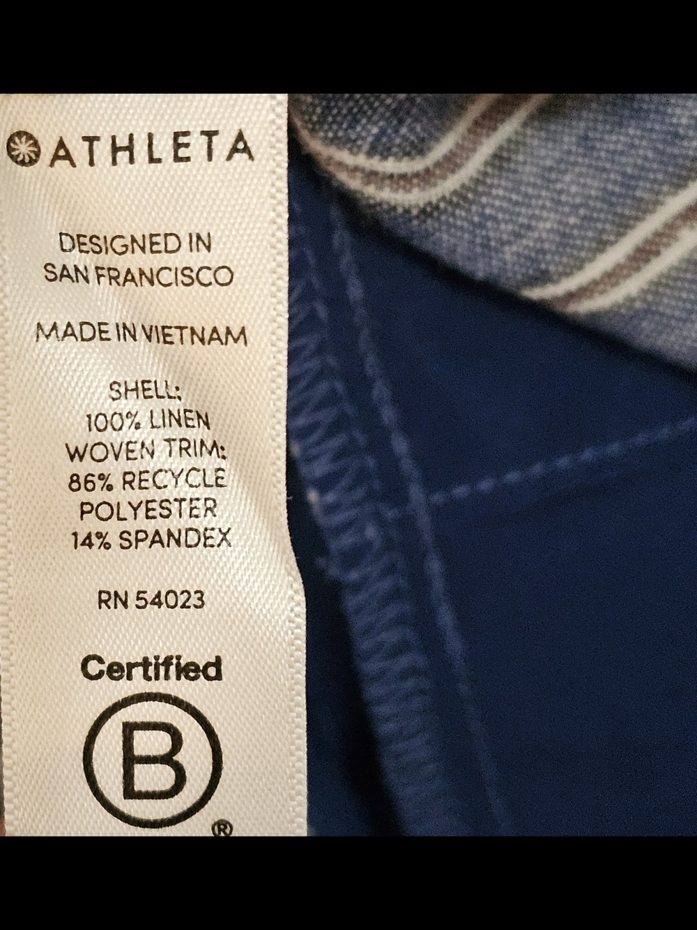 Athleta Cabo Linen 4" Striped Shorts Size 12 SU19 - Picture 8 of 14